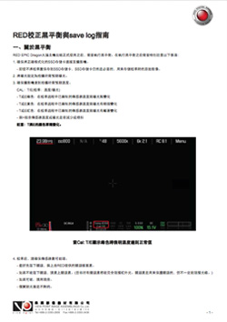 RED校正黑平衡與save log指南